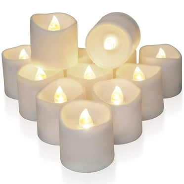 Homemory 12Pack Timer Flameless LED Votive Candles, Long Lasting Battery Operated Tea Light with Timers, 6 Hours On and 18 Hours Off Cycle Automatically for Wedding, Table Decorations (Warm White)