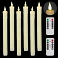Homemory LED Flameless Taper Candles, 9.6in Ivory, Dripless, 3D
