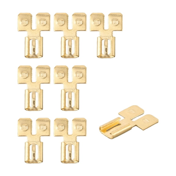 Homena 0.23 Inch 6mm Male Tabs 2 Way Wire Terminals Wear And Tear Resistant Electrically Conductive Thermally Conductive DIY Projects