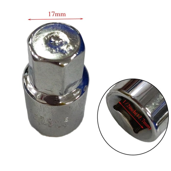 Homena 1/2"(12.5mm) 17mm Hex Special Oil Pan Screw Socket Wrench Head Hand Tool Universal Hexagonal Head Auto Repair Tools