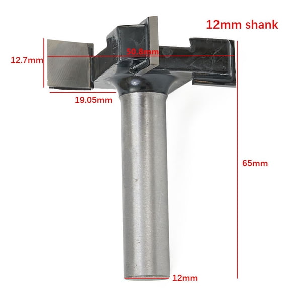 Homena 1/2 12mm Shank CNC Spoilboard Surfacing Router Bit Woodworking Milling Cutter