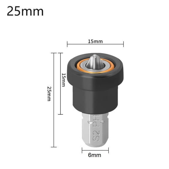 Homena 1/2pcs 25/50mm PH2 Drywall Screwdriver Bits Short Depth Stop Plasterboard 1/4hex Shank Stop Screws Woodworking Gypsum Board Loca