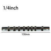 Homena 1/3pcs Socket Storage Rack Holder 1/4 3/8 1/2inch With 8 Clips On Rail Tool Organizer Storage Heavy Duty Socket Racks Tool