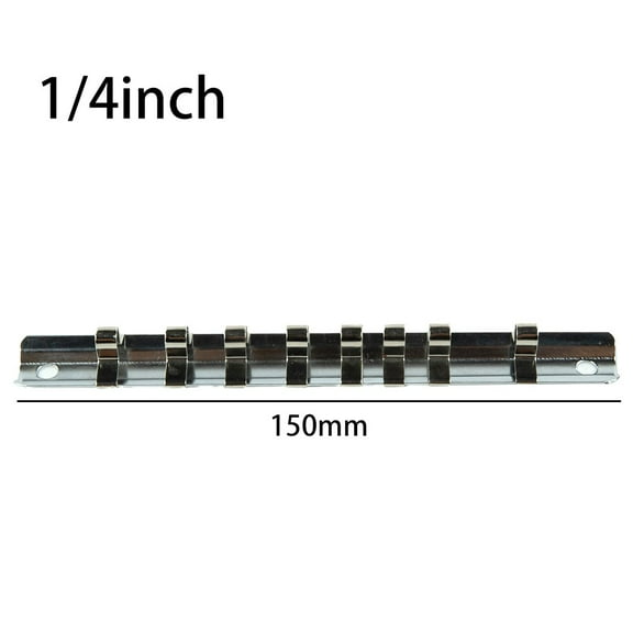 Homena 1/3pcs Socket Storage Rack Holder 1/4 3/8 1/2inch With 8 Clips On Rail Tool Organizer Storage Heavy Duty Socket Racks Tool