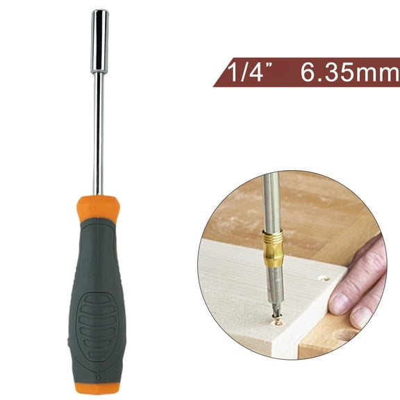Homena 1/4 Inch 6.35mm Head Screwdriver Handle Hex Drive Red Magnetic Bit Holder Screwdriver Spinner Handle Bit-Holder Ratchet Socket