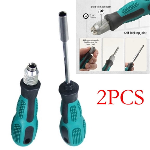 Homena 1/4 Inch Quick Release Screwdriver Handle Set Holder Handle For 6 35mm Hex Bits Carbon Steel Self For Home Repair Tool