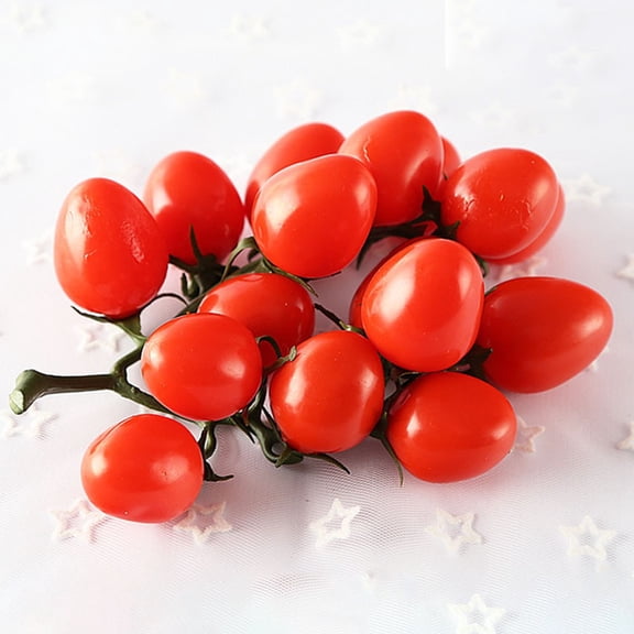 Homena 1 Pack Fake Cherry Tomato Artificial Fruit Model Simulated Display Cabinet Showcase Decor Fruits Vegetable Ornament Home Decor