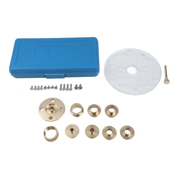 Homena 10 Brass Router Bushings with Acrylic Base Plate for Efficient Woodworking
