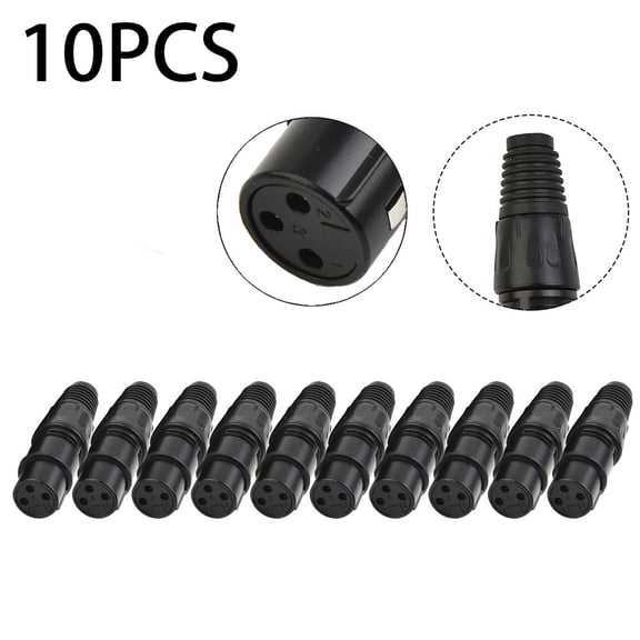Homena 10 Pairs Female Connectors XLR DMX 3 Pin Audio Microphone Cable Connectors 10pcs Male Female MIC Snake Plug Cable Adapters