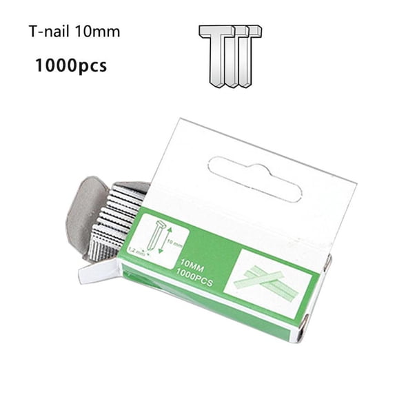 Homena 1000Pcs/Set U/Door/T Shaped Staples Nails 12/8/10mm For Decorating Furniture Floors Wall Panels Doors And Casement