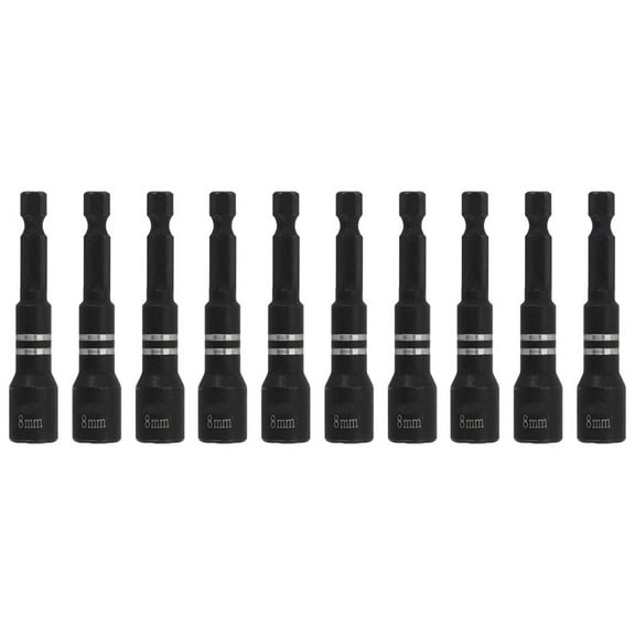 Homena 10PCS 8mm Hex Socket Adapter Nut Driver Socket Wrench for Home Repair