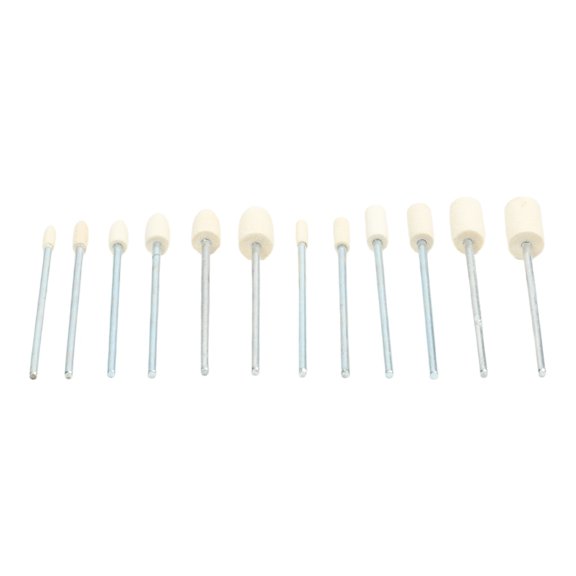 Homena 12pcs Extended wool grinding head wool wheel handle 65mm polishing grinding head