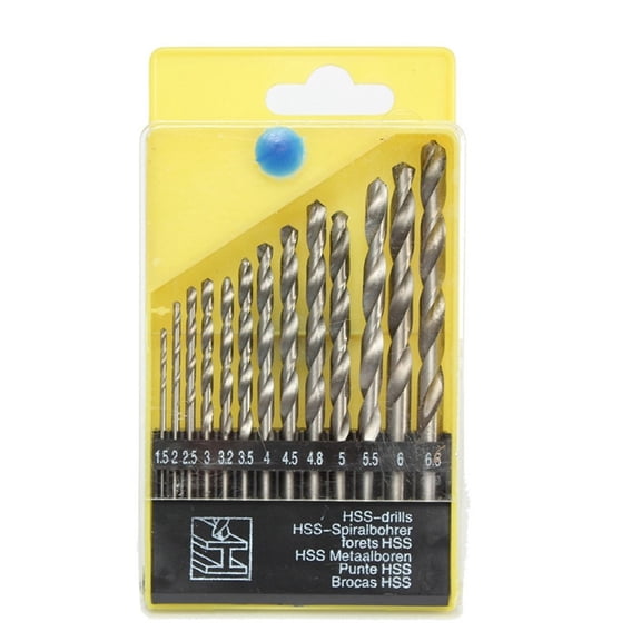 Homena 13pcs set HSS Drill Bits Set 1.5-6.5mm Round Shank Hole Opener Drill Bit For Metal Wood Drilling Tools