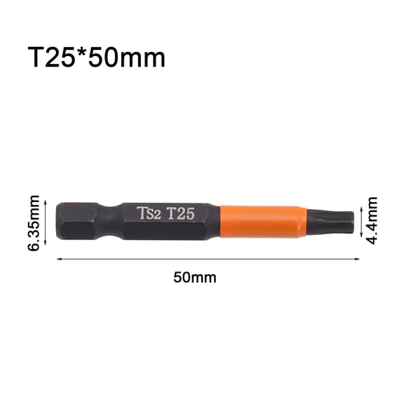 Homena 1PC 50mm 1/4 Inch Magnetic Hex Head Screwdriver Drill Bit For Torx Extension Bar Screwdriver Bits For T10-T40 Hand Tool Socket