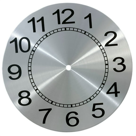 Homena 1PC 9.5 Inch 243mm Aluminium Metal Wall Clock Dial Face Replacement Arabic Numeral For Large Wall Clocks Home Decoration