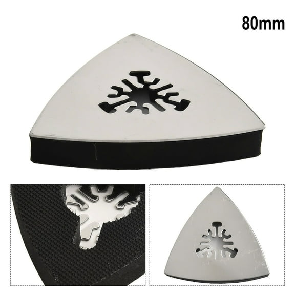 Homena 1Pc 80 X 80mm Triangular Hook & Loop Sanding Pad Replacement Plate Stainless Steel Polishing Disc Oscillating Tools Accessories