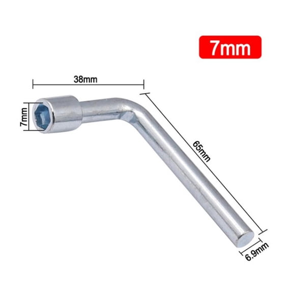Homena 1Pc L-Shaped Socket Wrench Hexagonal Wrench Multi Triangle Wrench Hex Key Plumber Socket Wrench Hand Tools 7/8/10/12/13/14mm