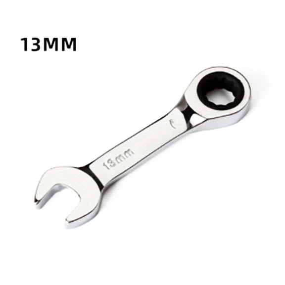 Homena 1Pc Ratchet Wrench Short Handle 8-19mm 72 Tooth Socket Wrench Spanner For Bicycle Car Auto Repairing Manual Tool