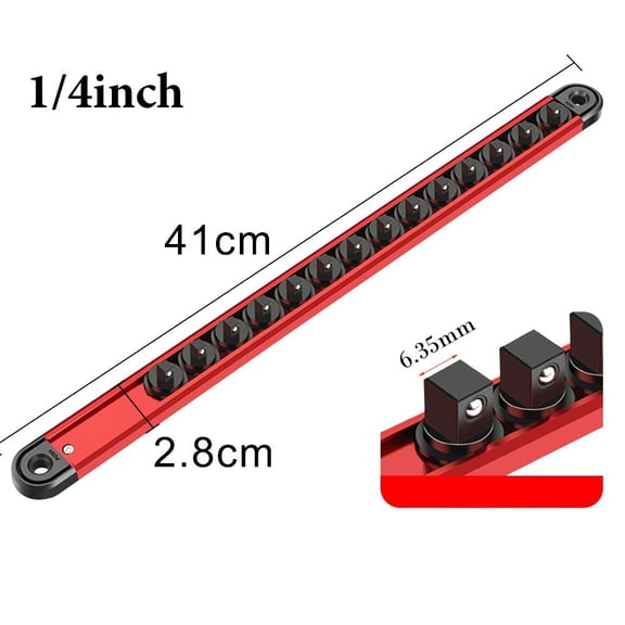 Homena 1pc 360 Degree Swivel Socket Organizer 1/4 3/8 1/2 Premium Socket Clip Rail Holder Socket Sliding Stand Sleeve Rail Rack Tools