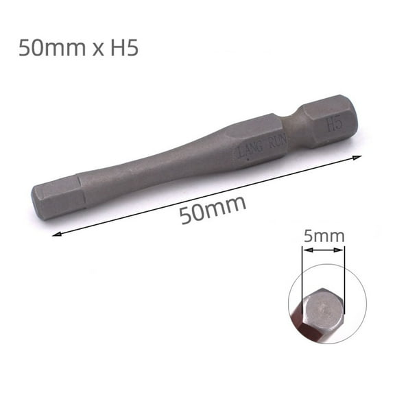 Homena 1pc 50mm Hex Screwdriver Bit Magnetic Hex Shanks Screw Driver Bit H1.5 H3 H4 H5 H6 Electric Screwdrivers Hand Tools Use