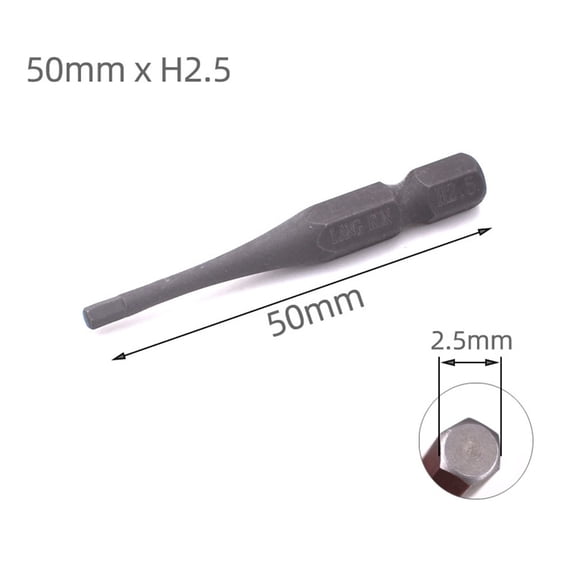 Homena 1pc 50mm Hex Screwdriver Bit Magnetic Hex Shanks Screw Driver Bit H1.5 H3 H4 H5 H6 Electric Screwdrivers Hand Tools Use