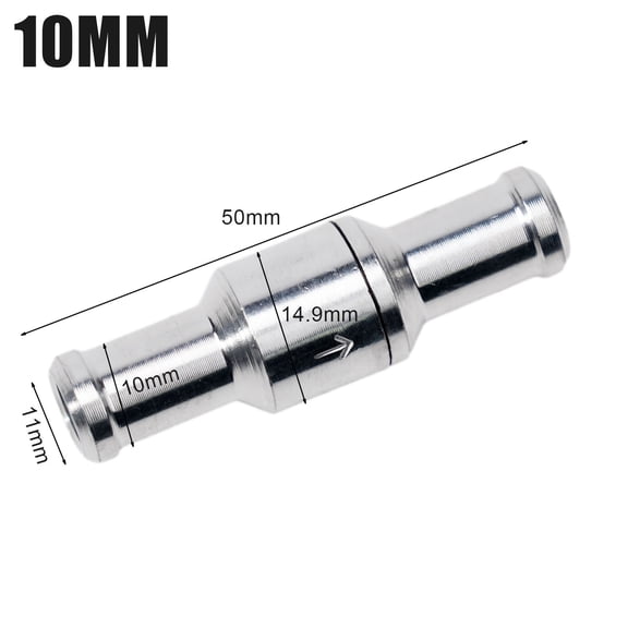 Homena 1pc 6-12mm Inline One-way Non-return Check Valve Auminium Quick Insert Check Valve Replacement For Fuel Water Gas Air Vacuum