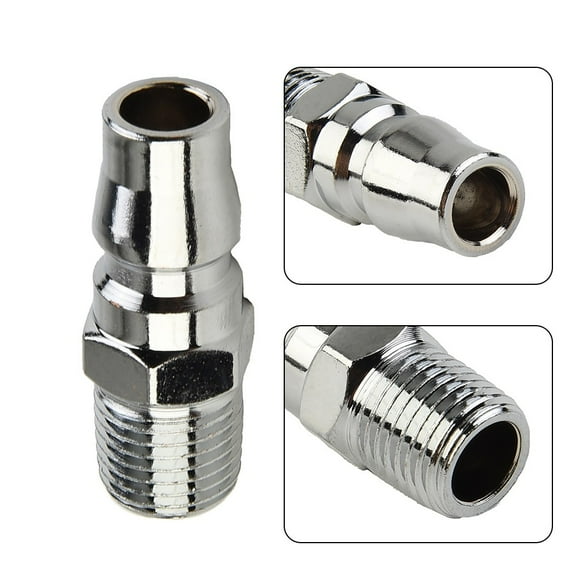 Homena 1pc Coupler 1/4inch Male Thread Pneumatic Fitting Coupling Connector Air Hose Pipe Coupler For Air Compressor Pneumatic Part