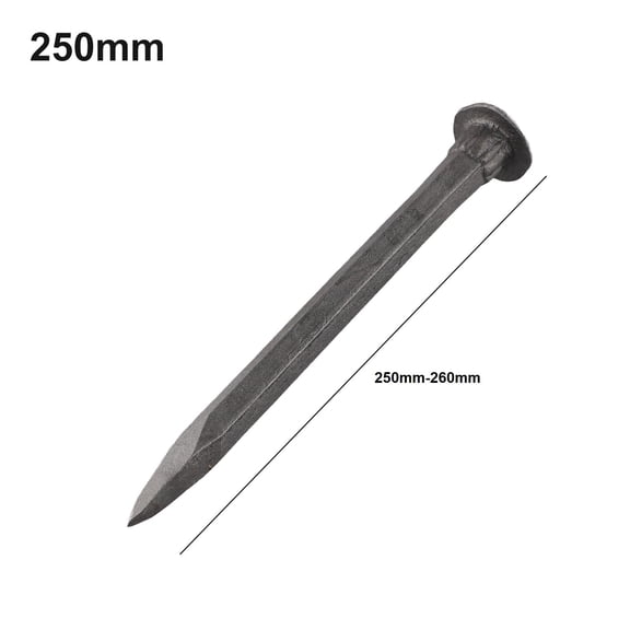 Homena 1pc Hard Alloy Stone Carving Chisel Chromium Vanadium Alloy Steel Pointed Flat Head Stone Carving Chisel For Engraving Hand Tool