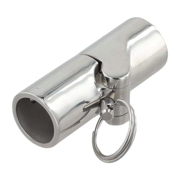 Homena 1pc Stainless Steel Pipe Connectors Marine Grade Boat Railing Pipe Connector Folding Swivel Coupling Tube Pipe Connector