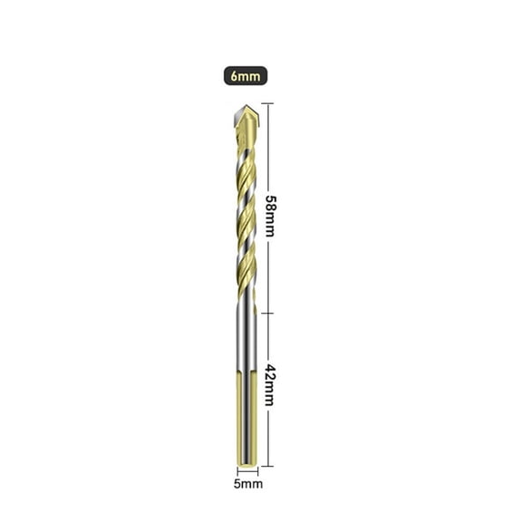 Homena 1pc Triangle Drill Bit Multi Drill Bits For Ceramic Tile Wood Metal Concrete Universal Drilling Tool Hole Opener 5/6/8/10/12mm