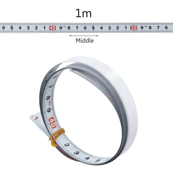 Homena 1pcs 1/2/3/5M Self Adhesive Metric Miter Track Tape Measure Scale Ruler Left To Right To Left Middle To Both Sides Tools