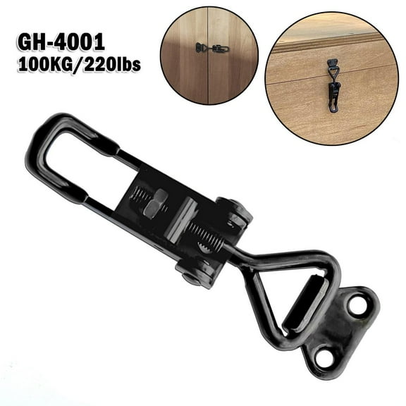 Homena 1pcs GH-4001 Adjustable Toggle Clamp Steel Hasp Catch Clip Quick Release Clamps Fixture 220lbs Holding Woodworking Tools