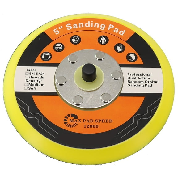 Homena 1pcs PU 125mm Backing Pad 8mm Thread Suitable For Pneumatic Sanding Machine Polishing Grinding Power Tools Accessories