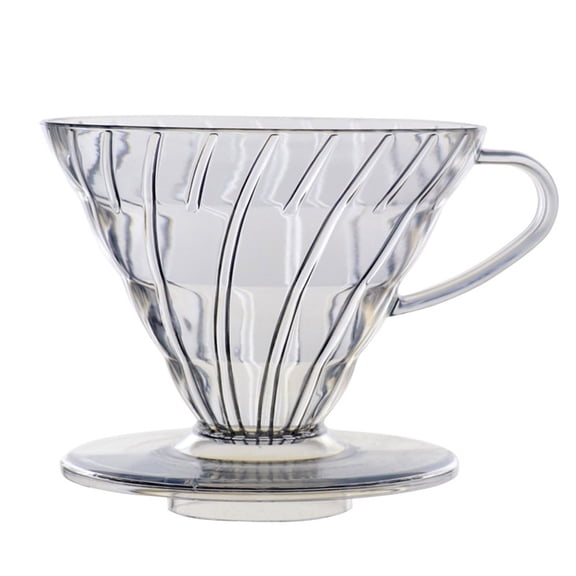 Homena 1pcs Plastic Coffee Dripper Hand Pour Filter Cup 95% Light Transmittance For Filter Paper 1-2 Cups Coffee Utensils