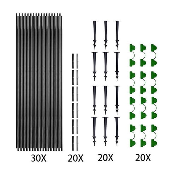 Homena 1set Garden Greenhouse Hoops Kit Garden Folding Fiber Rod Set Tunnel Arch For Raised Bed Greenhouse Grow Tunnel Support