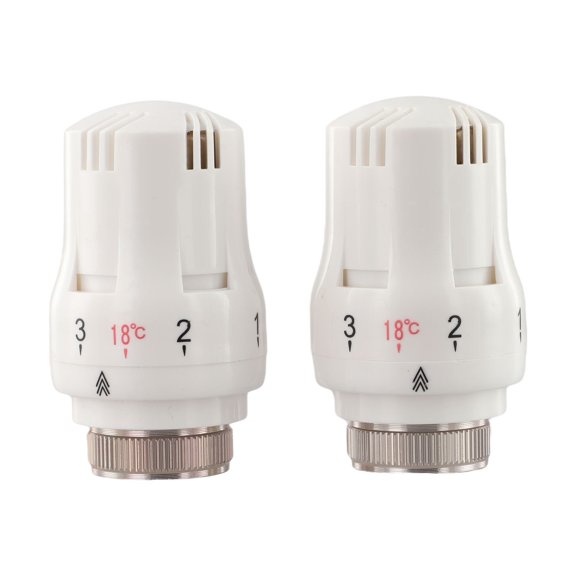Homena 2 PCS Thermostatic Radiator Valve Head M 30 X 1.5 Radiator Thermostat Head Self-Adjustment Automatically Senses