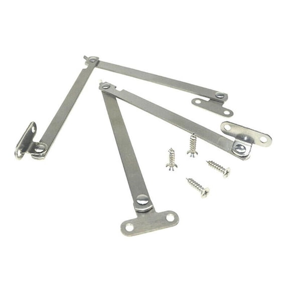 Homena 2*Stainless Steel Folding Pull Rod Cabinet Door Movable Lift Up Support Hardware Cabinets Hinges Display Rack Support Rods