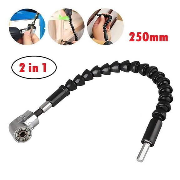 Homena 2-in-1 Angle Drills Bit Kit 105 Degree Right Angle Drill Extension Bit And 250mm Flexible Extension Bit For Drill Screwdriver