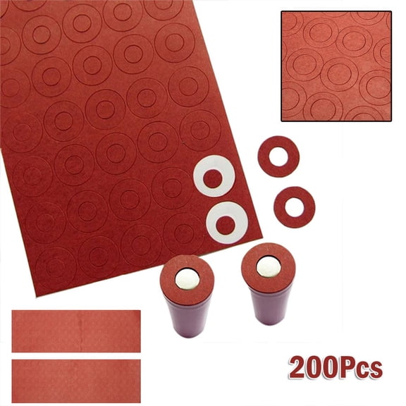 Homena 200Pcs Battery Insulators Pads Adhesive Hollow Insulating Gasket Paper For-18650 Avoid Batteries Short Circuit Power Tools Parts