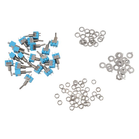 Homena 20x MTS-101 2-Pin ON-OFF For Toggle Switch SPST 6A 125VAC Metal Plastic Housing