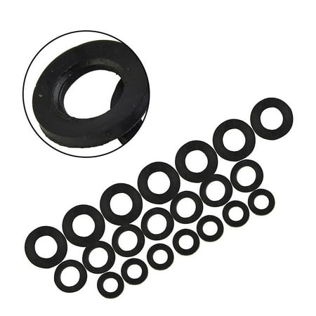 Homena 21pcs Tap Washers For Hot & Cold Water Faucet 3/8 1/2 3/4 Inch Rubber Flat Gasket O-Ring Seal Washer