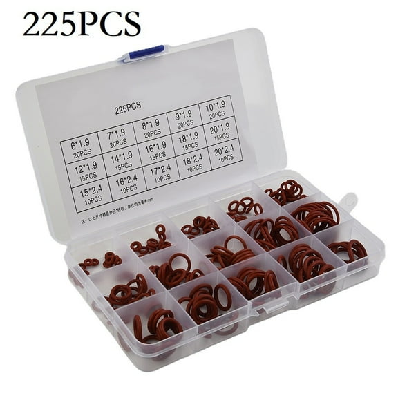 Homena 225 PCS Boxed Nitrile Silicone Rubber O-ring Assortment O-ring Switch Sound Dampener Faucet Sealing Valve For Machine Gasket Kit