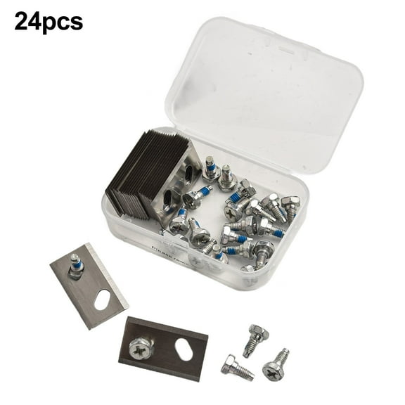 Homena 24Pack Stainless Steel Lawn Mower Cutter Compatible With For Robomow Robotic Mowers, 32×18.6×0.9mm, Mower Replacement Parts Set