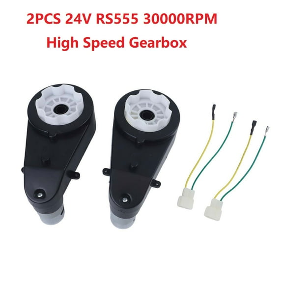 Homena 24V 30000RPM RS555 Motor Gearbox Set 2PCS for Kids Ride On Car Electric Upgrade
