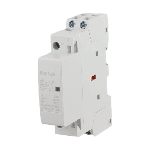 Homena 25A 230 Volt AC Contactor with 2 Pole 2NO for Lighting and Load Circuits