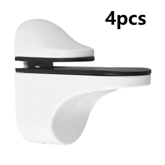 Homena 2PCS Adjustable Glass Shelf Bracket Zinc Alloy Polished Chrome Wall Mount