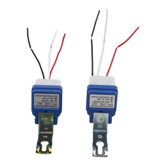 Homena 2PCS DC 12V 24V 10A Auto On Off Light Sensor Switch for Street and Outdoor Use