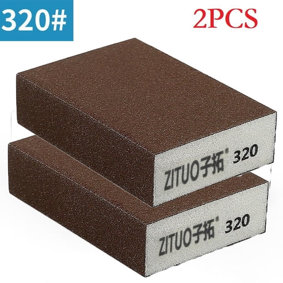 Homena 2PCS Sanding Sponge Blocks Grit 60-320 Wall Grinding Sponge Sand Block Wet & Dry Sandpaper Polished Sand Brick For Clean Polish
