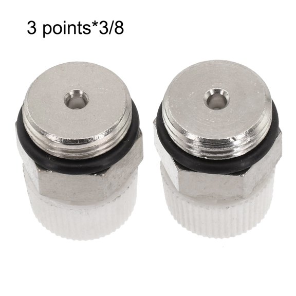 Homena 2Pcs Male Thread Nickel Plated Brass Manual Radiator Air Vent Plug Valve Fully Automatic Air Vent Valve Accessory Part