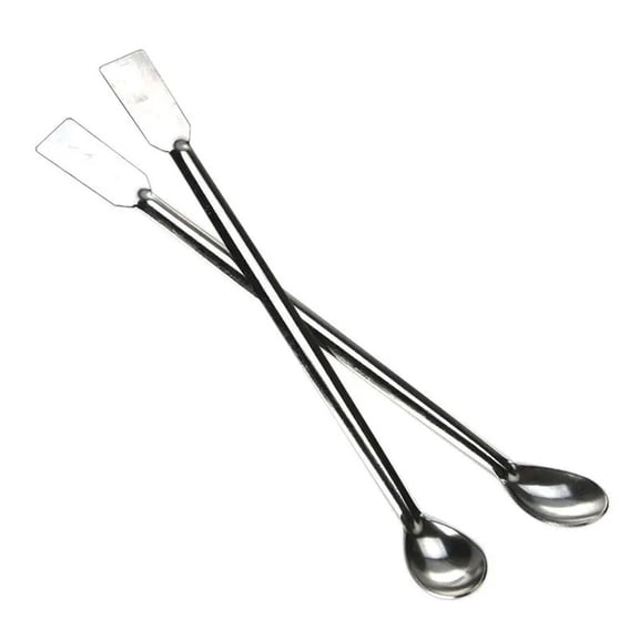 Homena 2Pcs Stainless Steel Lab Sampling Spoon 20cm Double End Reagent Spatula For Chemistry/Medical/Dental Experiment Hand Tools